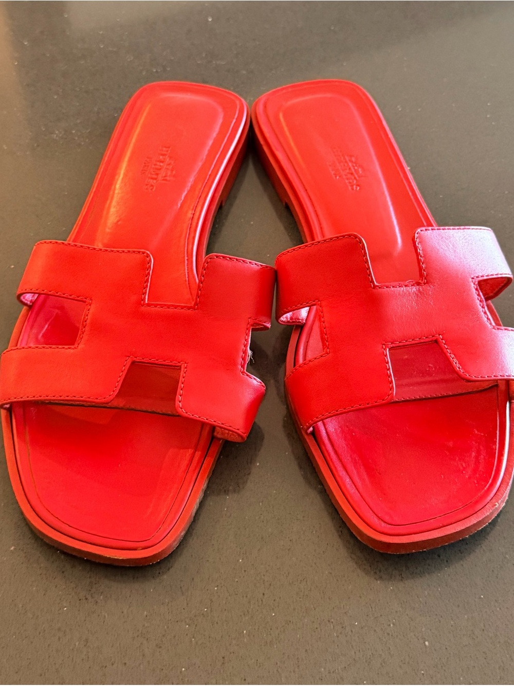 Hermes Oran Rouge Grenadine Size 39 - Picture 9 of 10